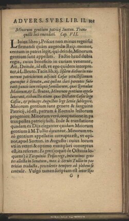 Minorum gentium patricii Sueton. Tranquilli loci emendati, Cap. VII