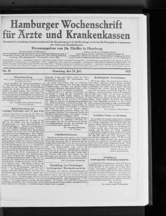 Ärztlicher Verein zu Hamburg.