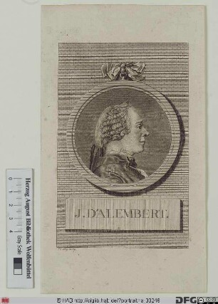Bildnis Jean Le Rond, genannt d'Alembert