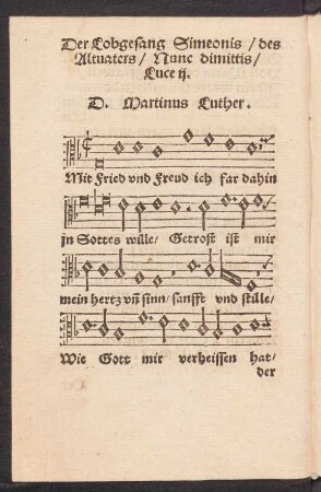 Der Lobgesang Simeonis/ des || Altuaters/ Nunc dimittis/ || Luce ij. ||
