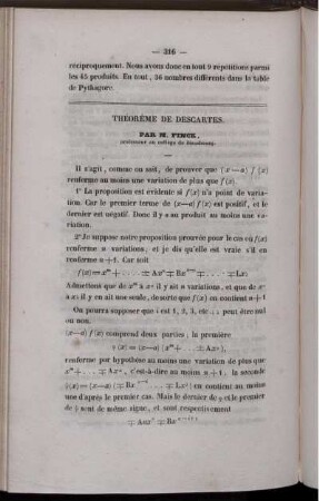 Théorème de descartes.