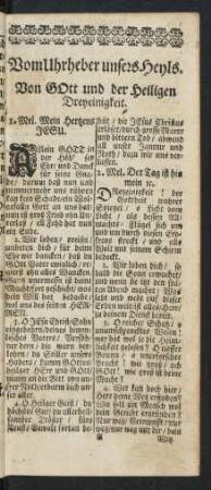 Vom Uhrheber unsers Heyls. 1. - 12.