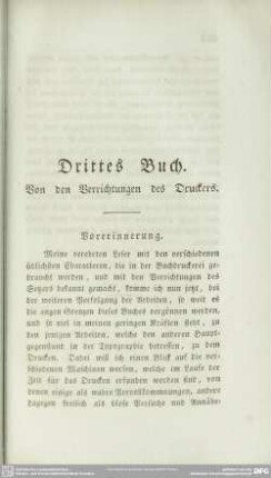 Drittes Buch. Von den Verrichtungen des Druckers