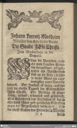 Vorrede Abt Mosheims