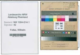 Entnazifizierung Wilhelm Foltes , geb. 03.10.1902 (Garagenmeister)