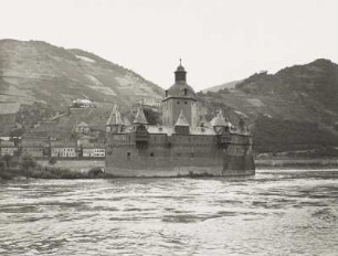 Kaub, Burg Pfalzgrafenstein, Ansicht von Südwesten