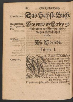 Das Sechste Buch. Wes unnd welcherley gestalt einer vor Gericht sich beklagen oder schützen möge.