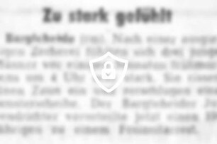 Zu stark gefühlt