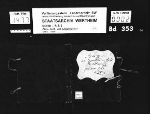 Gültbuch des Bronnbacher Hofs in Würzburg