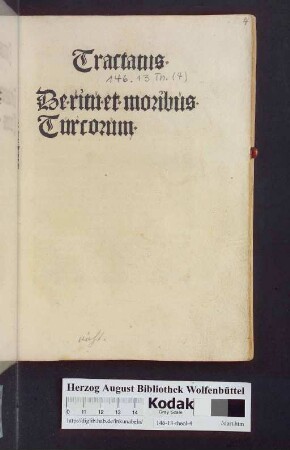 Tractatus De ritu et moribus Turcorum