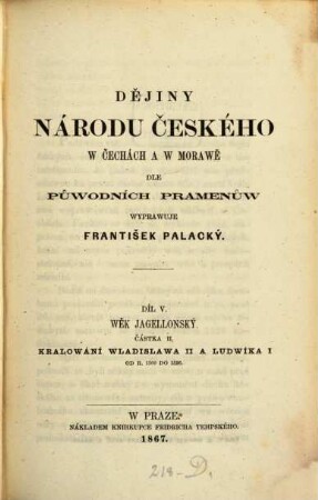 Dějiny národu českého w Čechách a w Morawě, 5,2. Wěk jagellonský. Kralowání wladislawa II a Ludwíka I od r. 1500 do 1526
