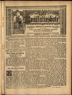 Erste Ausgabe vom Sonntag, den 29. Januar 1911.