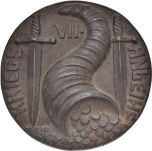 Medaille von Melchior von Hugo auf die VII. Kriegsanleihe, 1917