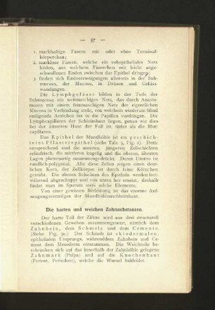 Die harten und weichen Zahnsubstanzen.