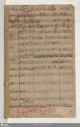 Te Deum - Mus.4157-E-502 - Mus.4157-E-502a : V (4), Coro, orch