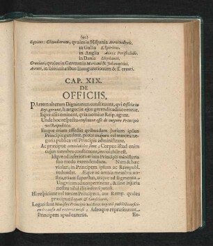 Cap. XIX. De Officiis.