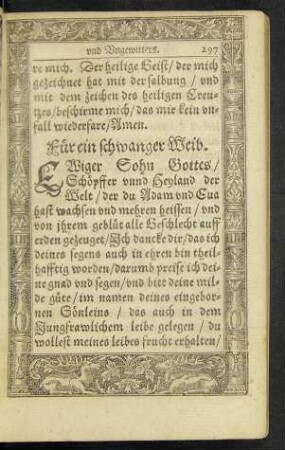 Für ein schwanger Weib.