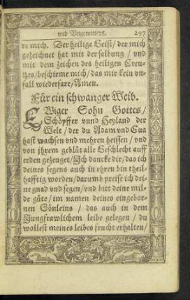 Für ein schwanger Weib.