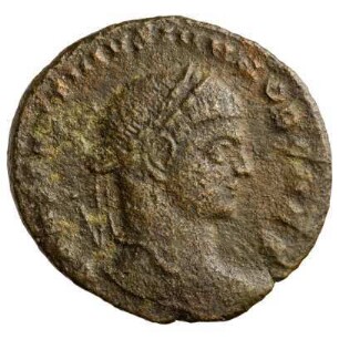 Münze, Follis, Aes 3, 320 n. Chr.
