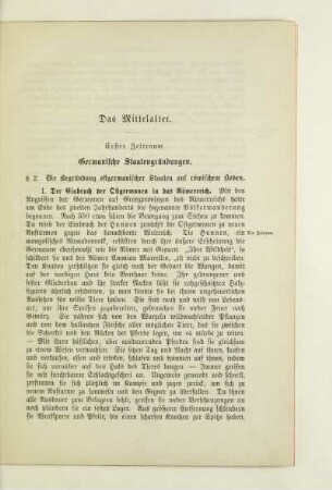 Erster Zeitraum. Germanische Staatengründungen