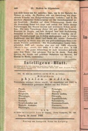 Intelligenz-Blatt.