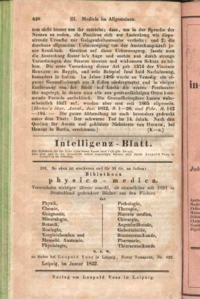 Intelligenz-Blatt.