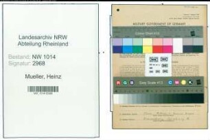 Entnazifizierung Heinz Mueller , geb. 16.04.1909 (Kaufmaennischer Angestellter)