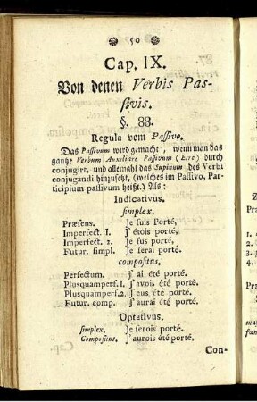 Cap. IX. Von denen Verbis Passivis.