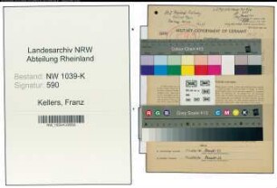 Entnazifizierung Franz Kellers , geb. 07.08.1908 (Polizist)