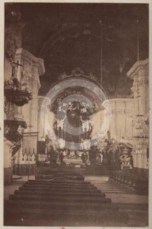 Langhaus und Chor der Klosterkirche Grüssau nach O