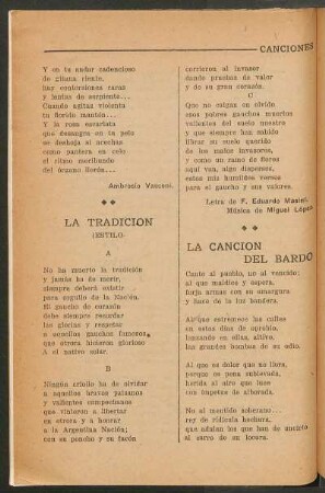 La tradición : (Estilo)