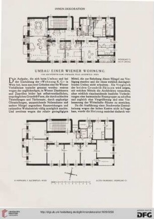 40: Umbau einer Wiener Wohnung : von Architekten Karl Hofmann, Felix Augenfeld, Wien