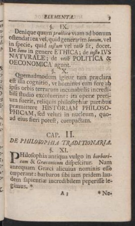 Cap. II. De Philosophia Traditionaria