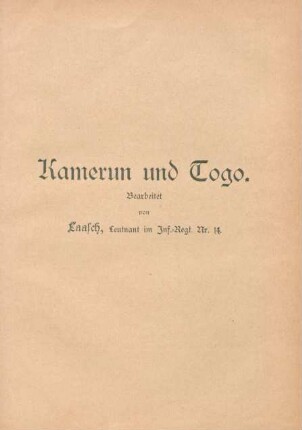 Kamerun und Togo