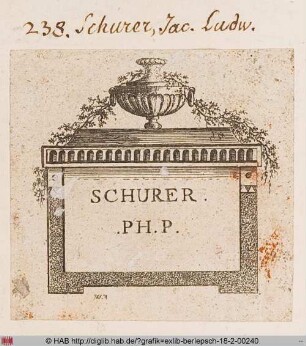 Exlibris des Jacob Ludwig Schurer