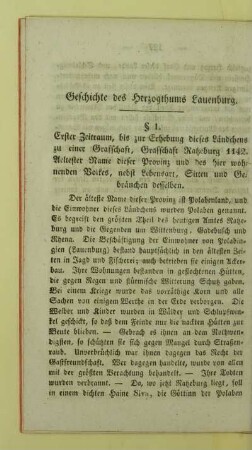 [III.] Geschichte des Herzogthums Lauenburg