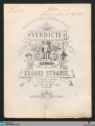 Verdicte : Walzer für Pianoforte; op. 137