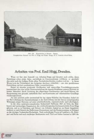 31: Arbeiten von Prof. Emil Högg, Dresden