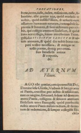 Ad Aeternum Filium.
