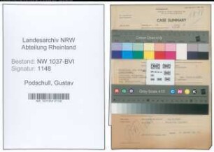 Entnazifizierung Gustav Podschull , geb. 20.09.1891 (Polizeibeamter)