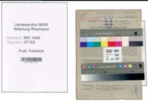 Entnazifizierung Friedrich Fust , geb. 25.07.1902 (Ingenieur)