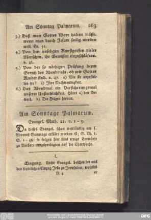 Am Sonntage Palmarum. Evangel. Math. 21, v. 1 - 9.