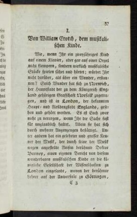 37-44 Von William Crotch, dem musikalischen Kinde