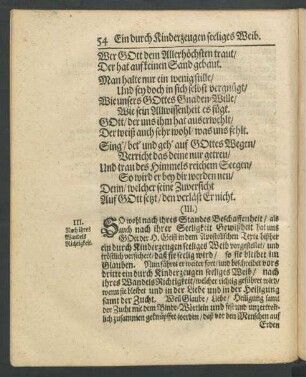 (III.) Nach ihres Wandels Richtigkeit.