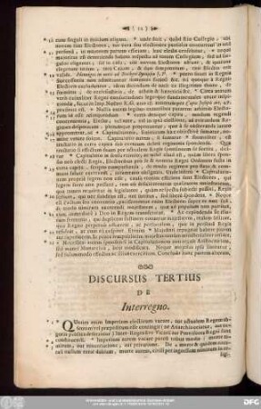 Discursus Tertius De Interregno.