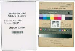 Entnazifizierung Wilhelm Van Stockum , geb. 03.12.1904 (Beamtenanwaerter)
