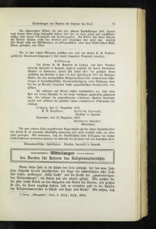 Mitteilungen des Bundes für Reform des R.-U.