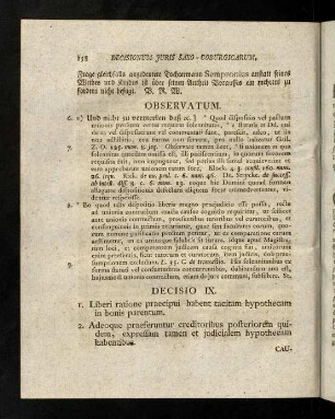 158-167, Decisio IX - XI