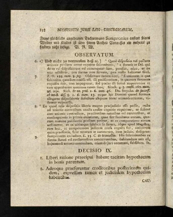 158-167, Decisio IX - XI