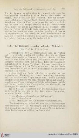 Ueber die Haltbarkeit photographischer Abdrücke